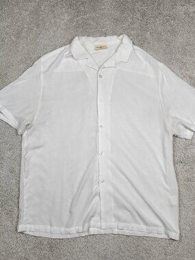 Youngla Lightweight Short Sleeves Button Up Cabo Vibez Shirt Size XL White USA